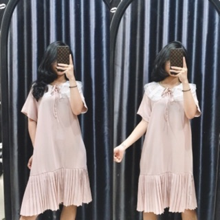 Váy hồng pha ren đuôi cá siêu xinh