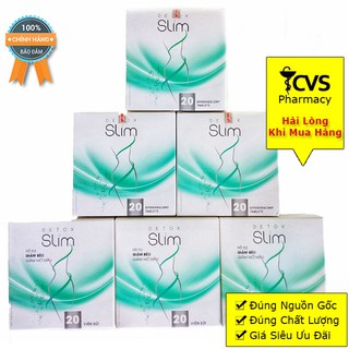 Detox Slim Hộp 2 Tuýp - Viên Sủi Giảm Cân - Hỗ Trợ Giảm Béo & Giảm Mỡ Máu