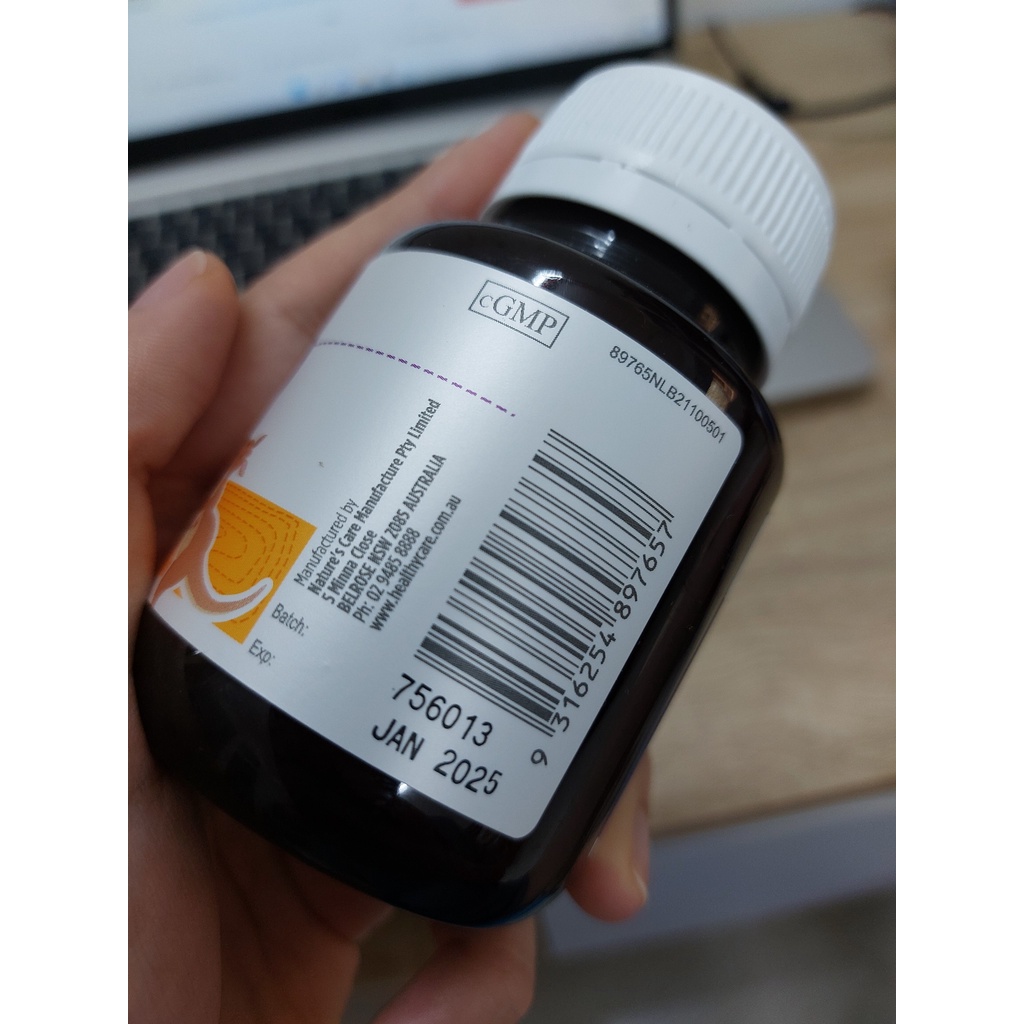 Viên nhai bố sung kẽm cho bé Healthy Care Zinc + Vitamin C của úc 60 cho trẻ từ 2 tuổi tăng đề kháng hiệu quả