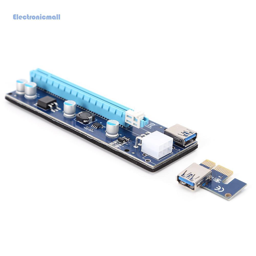 ElectronicMall01 PCI Express Riser Card PCI-E 1X to 16X Extender PCIe Adapter for Bitcoin Miner