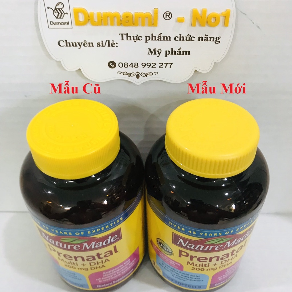 (Ship nhanh+Date xa) Bổ Bầu Prenatal Multi+DHA 150 viên của Mỹ