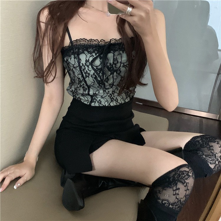 Áo hai dây ren gợi cảm cao cấp kiểu Pháp