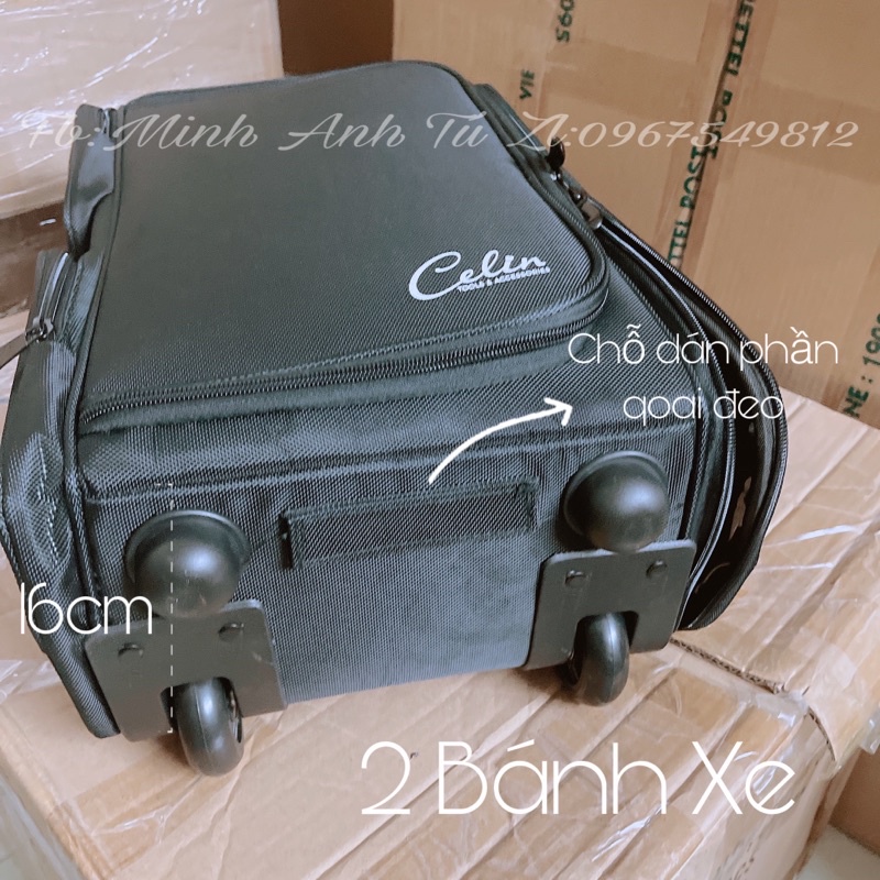 Cốp Kéo Balo Vải Celin Đa Năng Gồm 5 Túi Nhỏ Tiện Ích