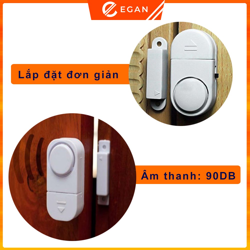 [Mã LIFE20KALL giảm 10% đơn 50K] Thiết bị chống trộm gắn cửa, cảm biến mở cửa chống trộm, chuông báo động PR-C01B