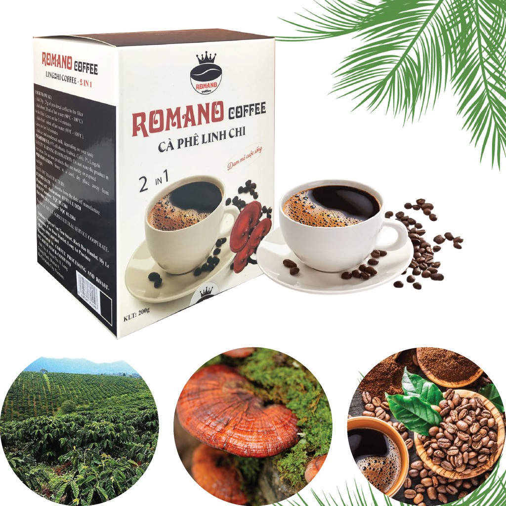 RomanoCoffee Cà phê Linh chi 2in1