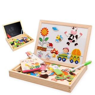 [Rẻ Vô Địch] Ghép Hình Gỗ Nam Châm 2 In 1