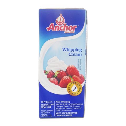 Kem Sữa Whipping Cream Anchor 250ml (Chỉ giao hỏa tốc trong TPHCM bằng Grab hay Now)