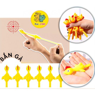 Đồ Chơi Phi Đội Gà bay dính tường cao su silicon,ngộ nghĩnh  đồ chơi bắn gà giải trí trong nhà, giảm stress Pet1989