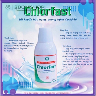 CHLORFAST NƯỚC SÚC MIỆNG KHÁNG KHUẨN 250ml