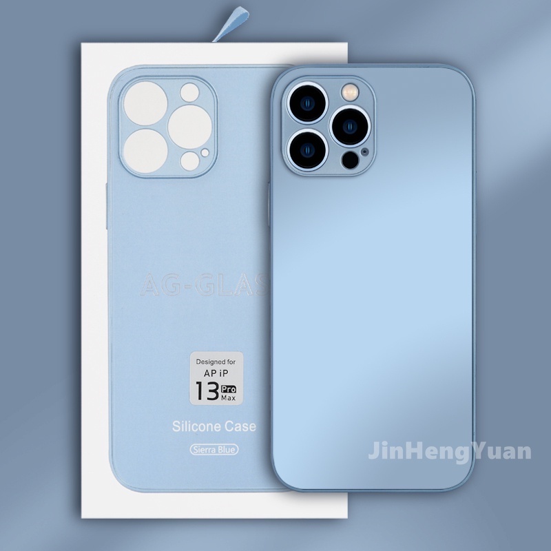 Ốp Điện Thoại Mặt Kính Nhám Chống Dấu Vân Tay Chất Lượng Cao Cho Iphone 13 12 11 PRO MAX