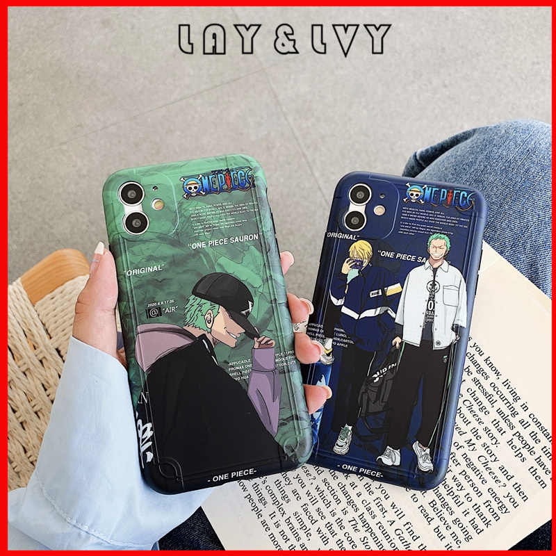 One Piece Sanji & Zoro Japanese Fashion Clothing IMD Silicone Straight Edge Phone Case Soft Case for IPhone7/8 7Plus/8Plus IPhone X/XS/XR/XSMAX IPhone 11 11pro 11pormax IPhone 12mini 12pro 12promax