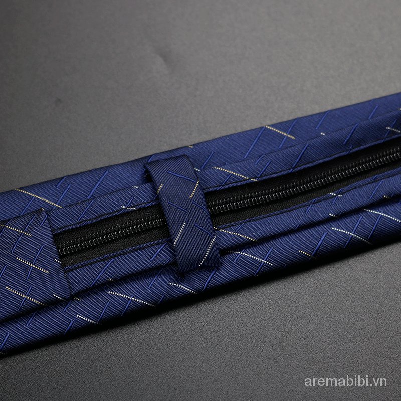 Cà vạt bản rộng 6cm thắt nút màu xám đen kiểu dáng thời trang cho nam