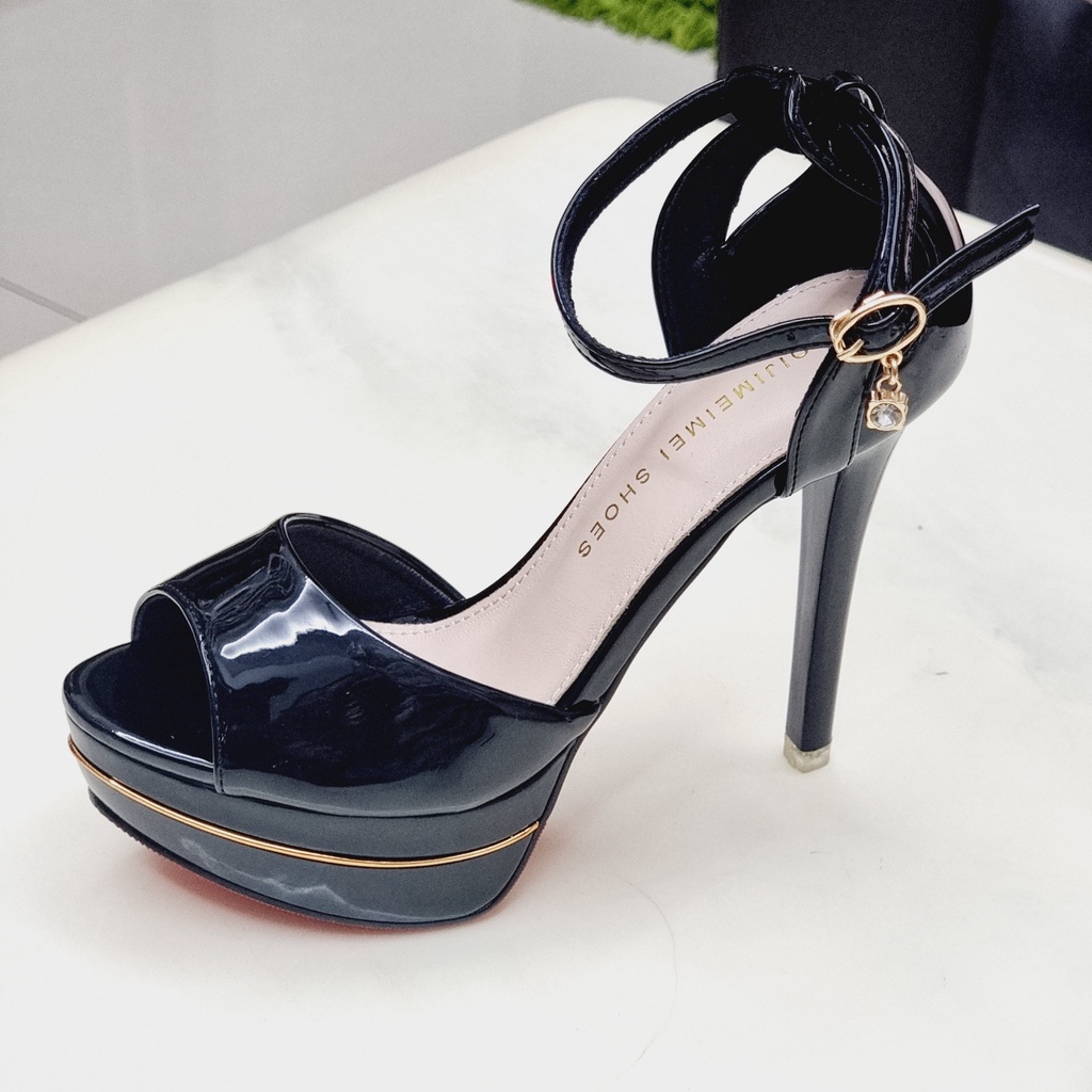 Sandal Cao Gót 13p Đế Đúp Kép💥HÀNG ĐẸP💥Giày Cô Dâu Đi Tiệc 208-129