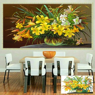 Tranh đính đá BÌNH HOA LY -KT: 67*50CM