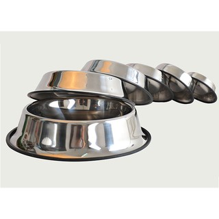 Bát ăn cho chó mèo - bát đơn inox từ 16-33cm