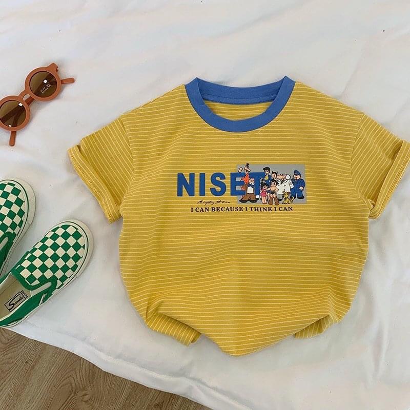 Áo Cộc Tay Kẻ Áo Phông Cho Bé Từ 7Kg Đến 35Kg Phù Hợp Bé Diện Đi Chơi Đi Học Thời Trang Trẻ Em Ken Store