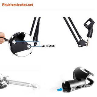 Chân micro kẹp bàn cho mic thu âm