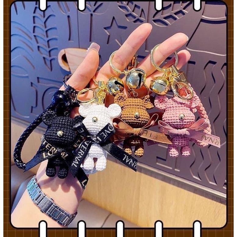 móc khoá gấu hoạt hình dễ thương nhiều màu sắc tùy chọn.Sang Trọng Phong Cách Punk