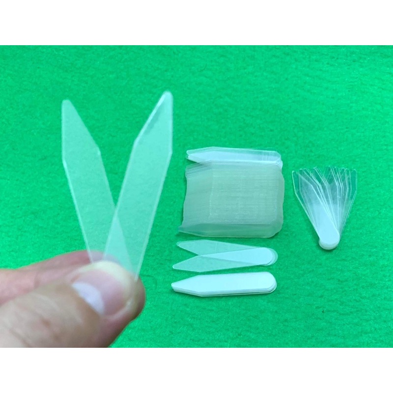 Set 200 cái miếng nhựa trong dùng lót cổ áo nam cho thẳng, đứng