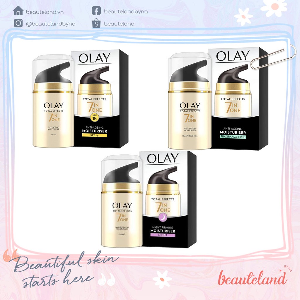 [Mã 2611TIEUDUNG100K giảm 8% đơn 500K] [UK] Kem dưỡng da Olay Total Effect 7 in 1 Moisturiser