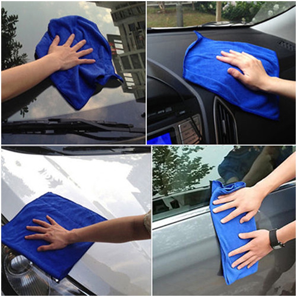 10 Khăn Lau Xe Hơi / Xe Máy Bằng Vải microfiber 25x25cm