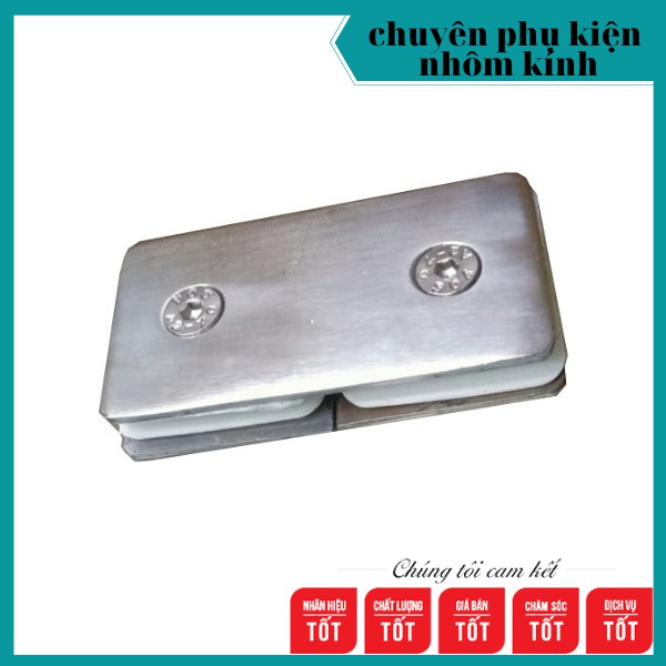 kẹp kính 180 độ - kính kính  inox 304 bóng, cao cấp