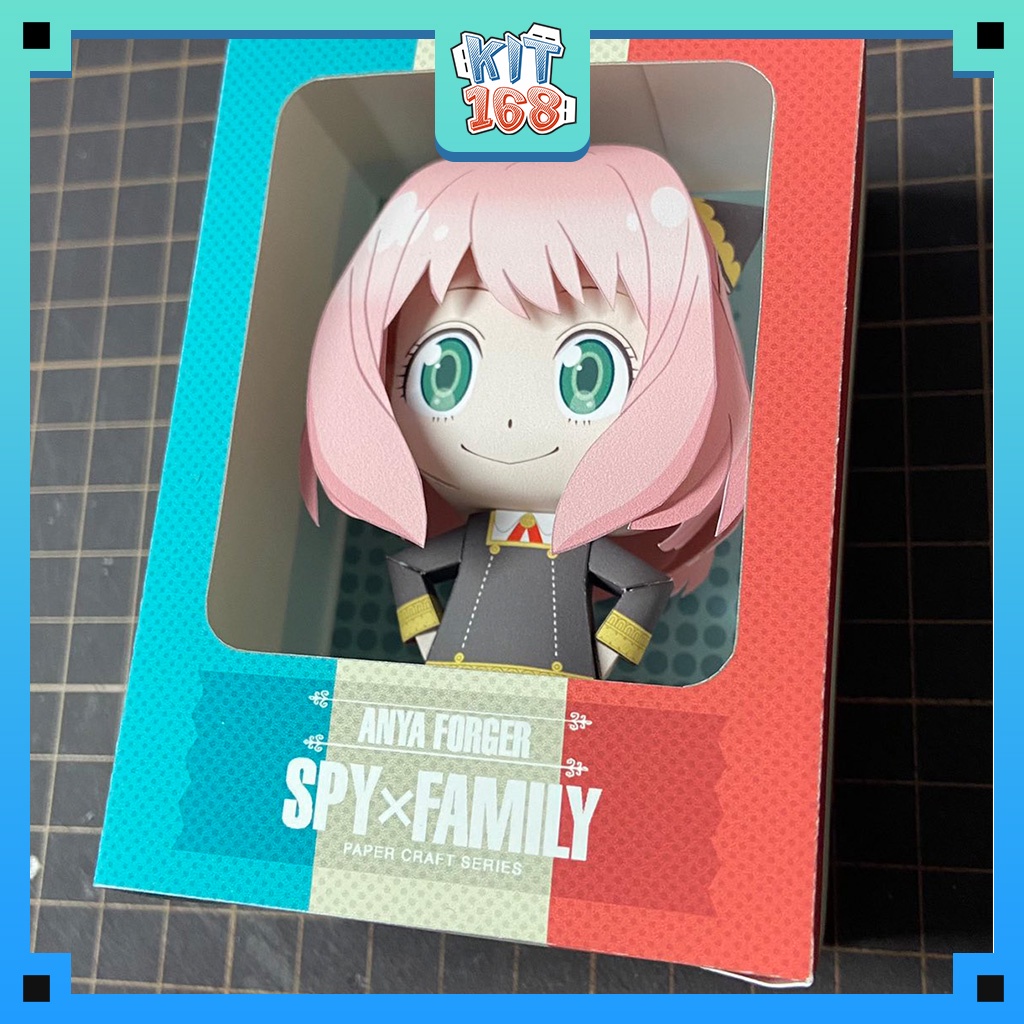 Mô hình giấy Anime Chibi Anya - Spy x Family + kit hộp trang trí