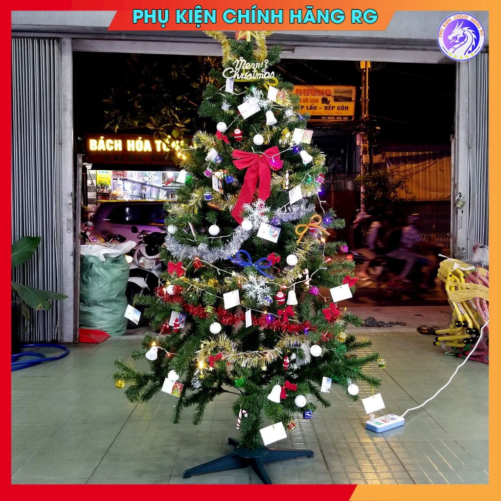 Cây thông noel 1m5 tặng kèm bộ phụ kiện trang trí giáng sinh cực đẹp
