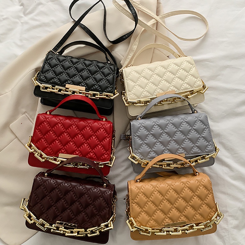 Ielgy Túi Xách Vuông Bề Mặt Mềm Mịn Phong Cách Âu Mỹ Cổ Điển