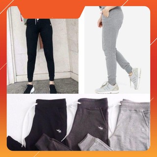 Quần nỉ da cá thêu hình tròn mèo