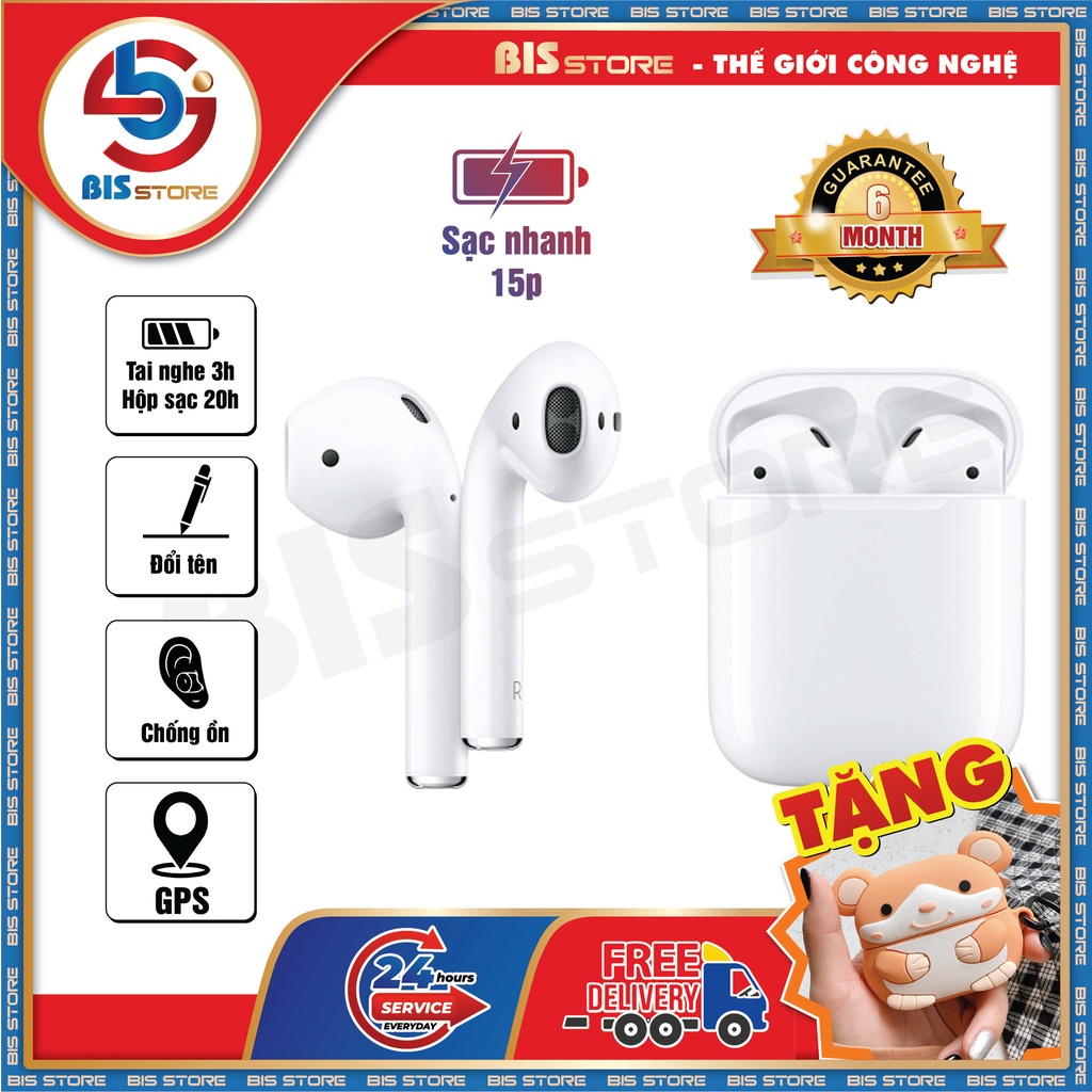 Tai Nghe Bluetooth TWS Air 2 Full Chức Năng Đổi Tên, Định Vị, Sạc Không Dây, Check Setting - BẢO HÀNH 6 THÁNG