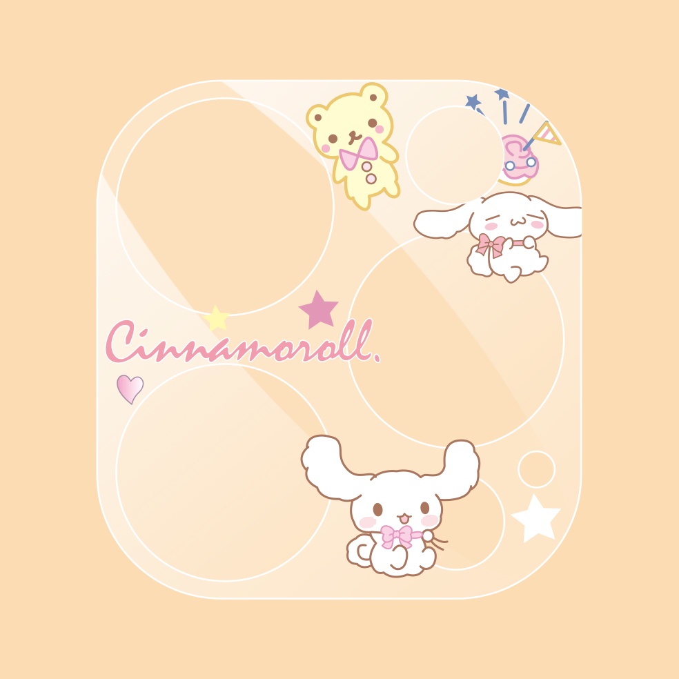 Miếng Dán Ống Kính Máy Ảnh Trong Suốt Họa Tiết Hoạt Hình Dễ Thương Cho iPhone 14ProMax 14Pro 14plus