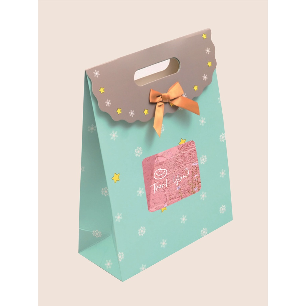 Set 300 Miếng Dán Hình Vuông In Chữ Thank You Dùng Để Trang Trí Quà Cưới