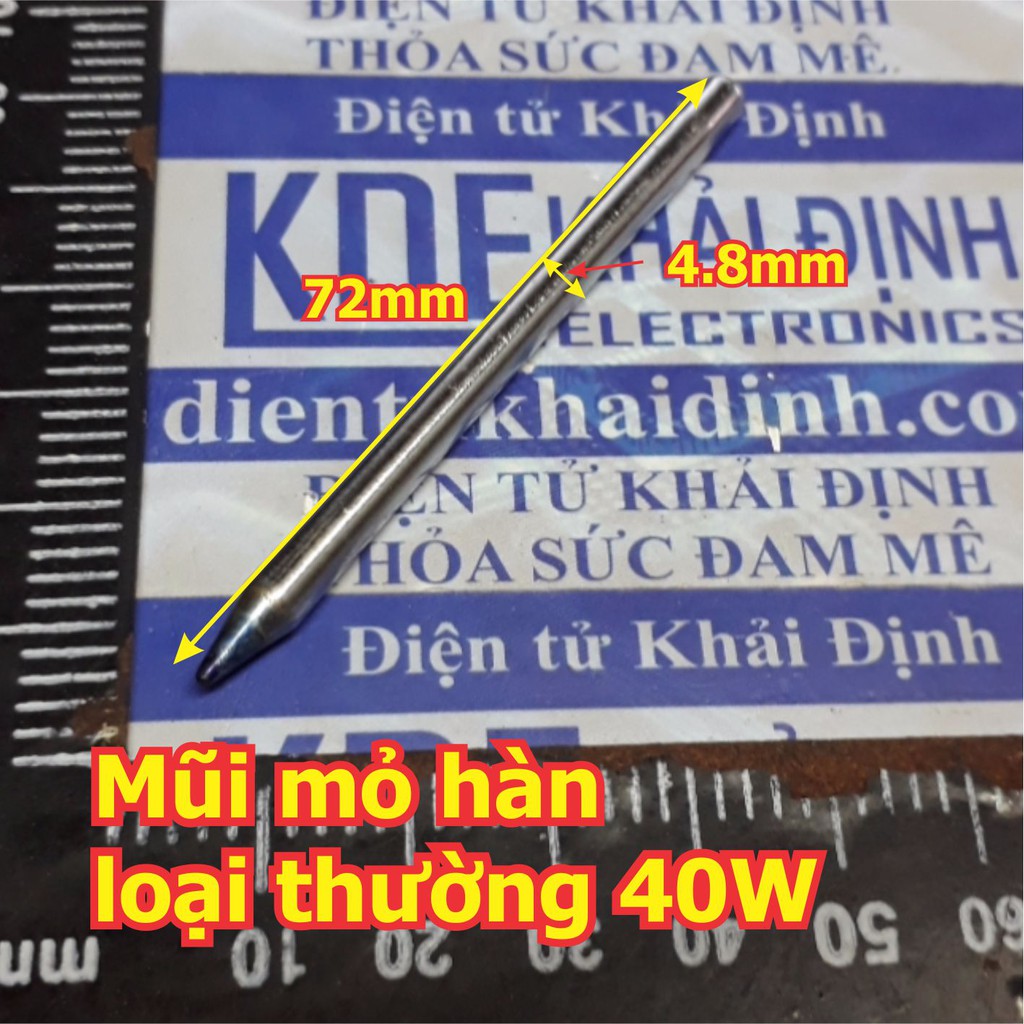 2 cái Mũi mỏ hàn loại thường, dùng cho các mỏ hàn chì thông dụng kde2380