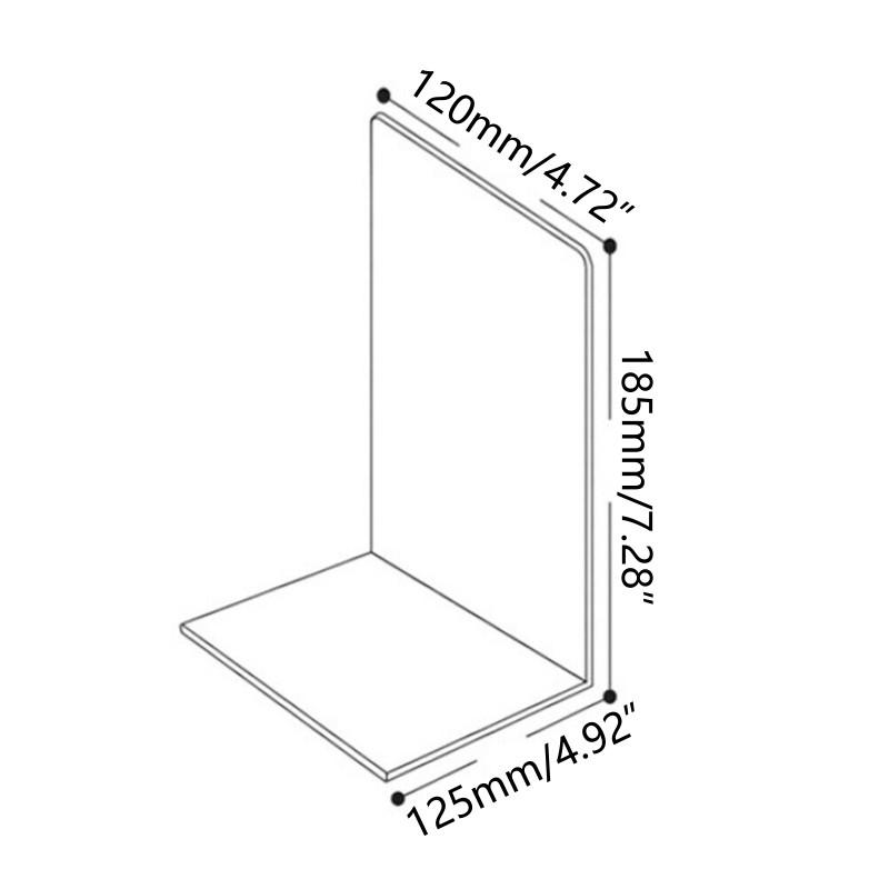 Khay Đựng Đồ Dùng Văn Phòng Bằng Acrylic Trong Suốt Hình Chữ L