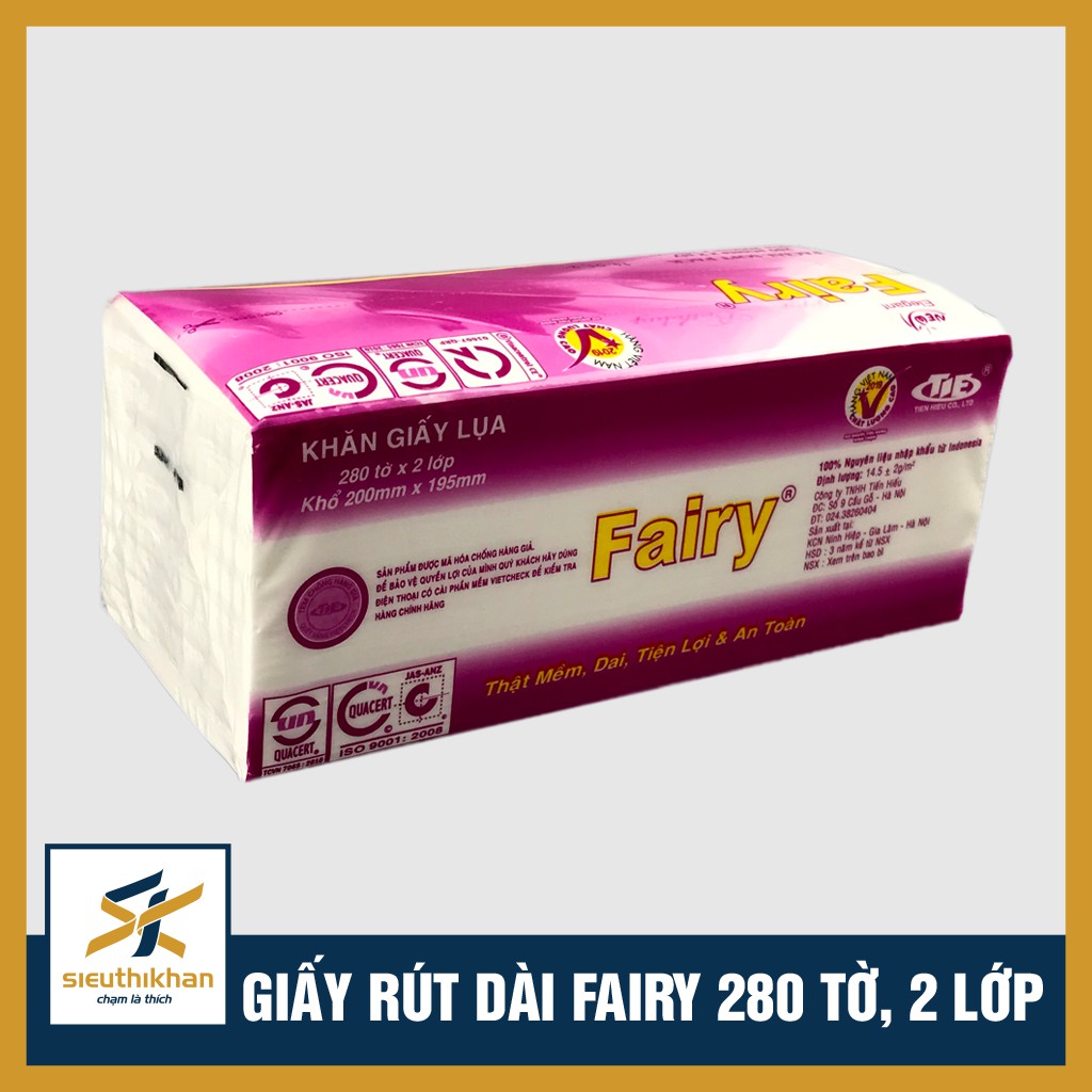 SET 5 GÓI GIẤY RÚT FAIRY 280 TỜ, 2 LỚP