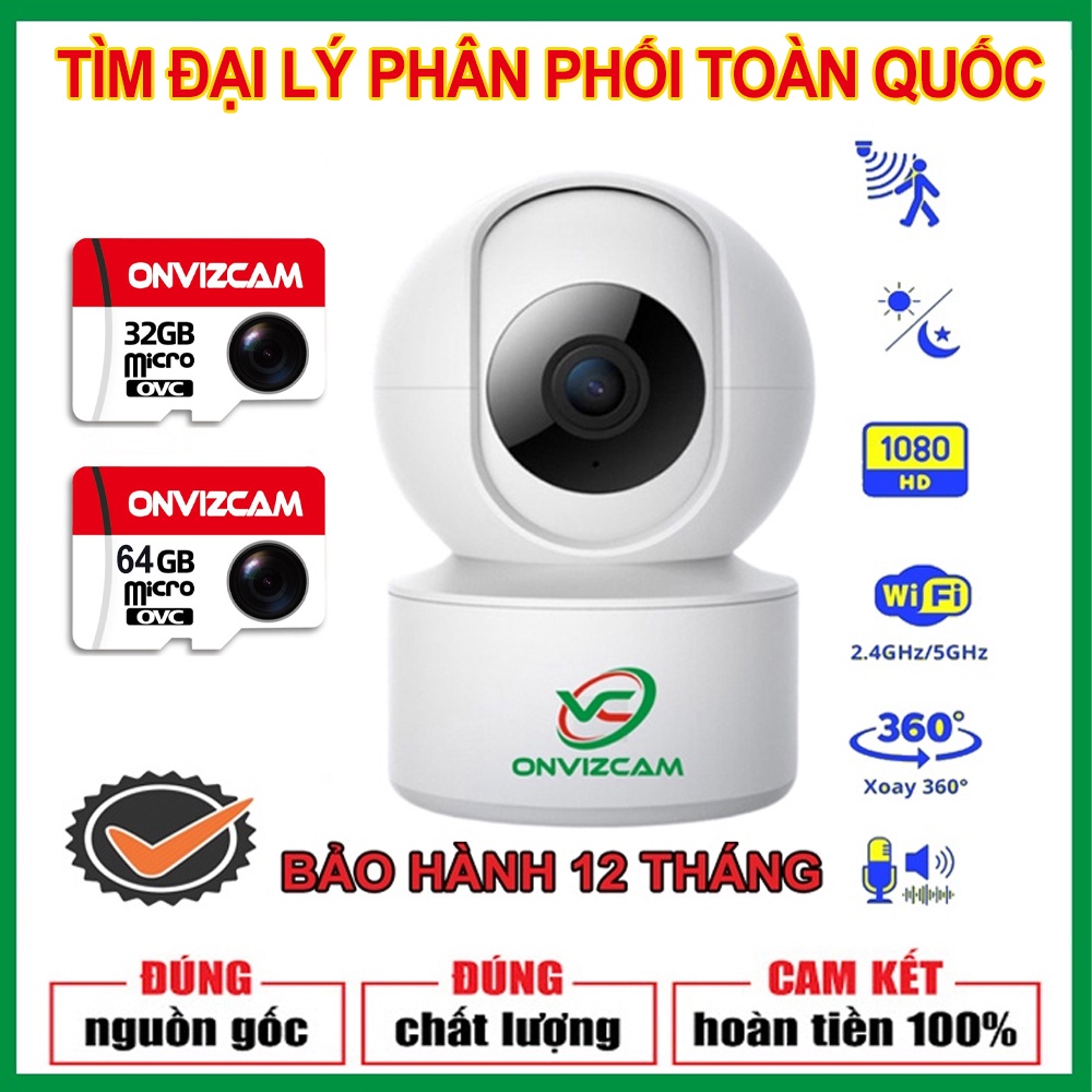 CAMERA ONVIZCAM V5 - CARECAM YH200 FHD1080 - 2.0Mps XOAY 360 ĐỘ - DÒ THEO CHUYỂN ĐỘNG