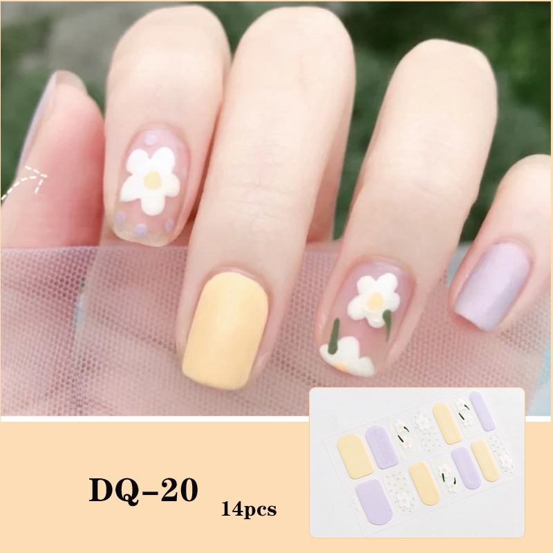 Set 14 miếng dán trang trí móng tay 3D thời trang DQ19-38