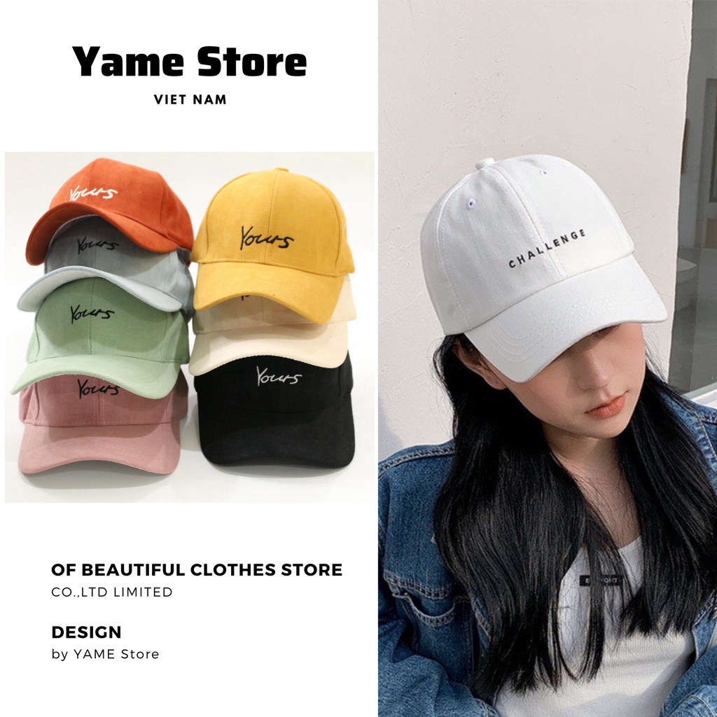 Nón kết lưỡi trai thêu chữ Unisex, Nón lưỡi trai phong cách Ulzzang