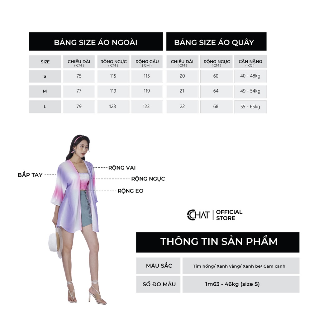 Set Áo Crotop 𝐂𝐂𝐇𝐀𝐓 Kèm Khoác Ngoài Chất Voan Cao Cấp Phong Cách Trẻ Trung Nữ Tính 92ADV5001ST