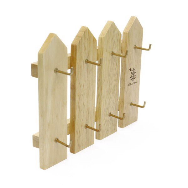 Hàng rào chìa khóa 4 thanh   - Kích thước: 3.5 x 20.5 x 17 cm - Gỗ tự nhiên