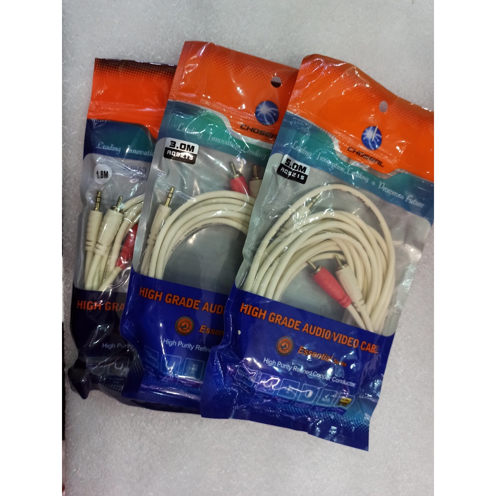 Dây 1 đầu 3.5 ra 2 AV chính hãng CHOSEAL.