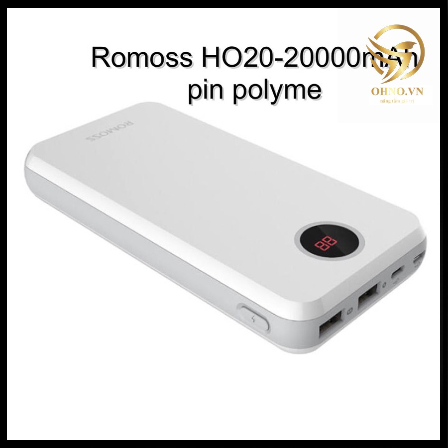 Pin Sạc Dự Phòng Điện Thoại Romoss H020 20000mah Sạc Dự Phòng Mini Dung Lượng Lớn - OHN