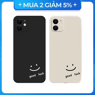 Ốp lưng cạnh vuông 6S/7 Plus/8G/Xr/Xs/13/...viền bảo vệ camera hình Good Luck