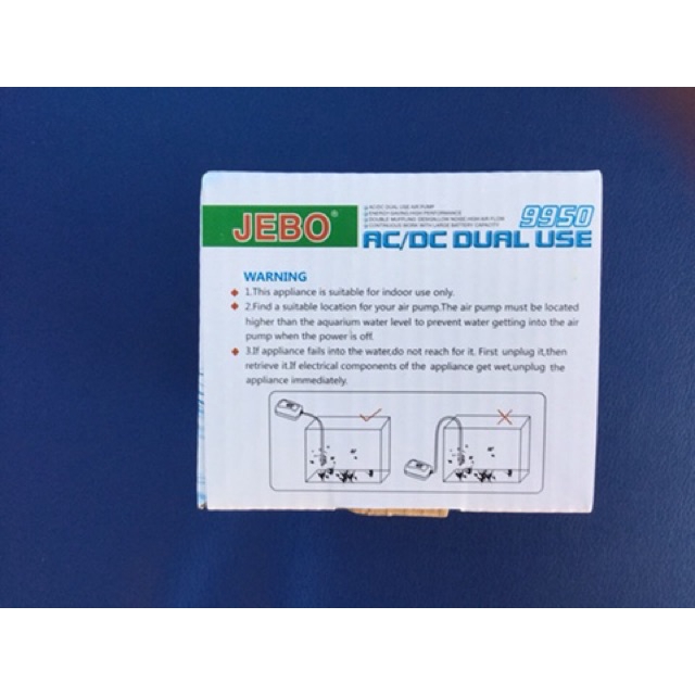 Máy Sủi Oxy Chạy Pin Sạc JEBO 9950 (Hàng Công Ty) Dùng Đc Khi Cúp Điện - Chỉ máy oxy