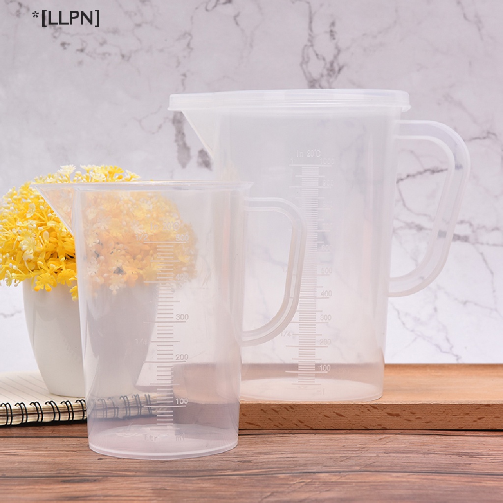 Cốc Đo Lường Bằng Nhựa Có Tay Cầm Kèm Vỏ Bọc Dày Dặn Tiện Dụng Cho Nhà Bếp