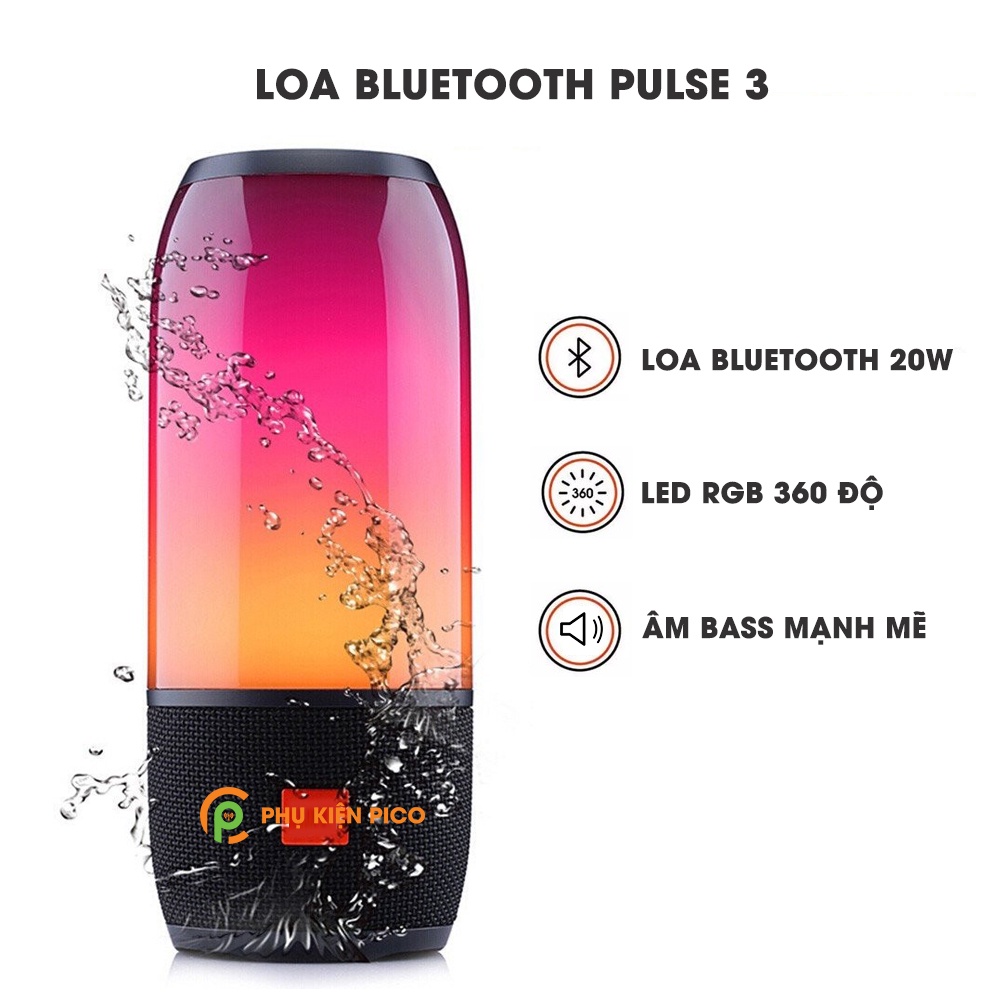 Loa bluetooth Pulse 3 - Loa vi tính bluetooth công suất lớn đối thủ của microlab chất âm hay gần bằng jbl không dây