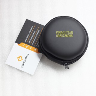 Túi Đựng Tai Nghe, Sạc Cáp Vintage Có Ngăn Lưới