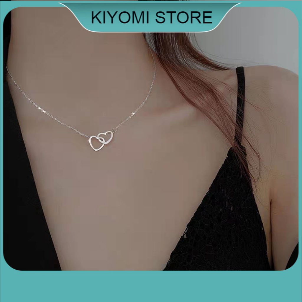 Dây Chuyền Hình Trái Tim Phong Cách Hàn Quốc Xinh Xắn Dễ Thương KIYOMI STORE