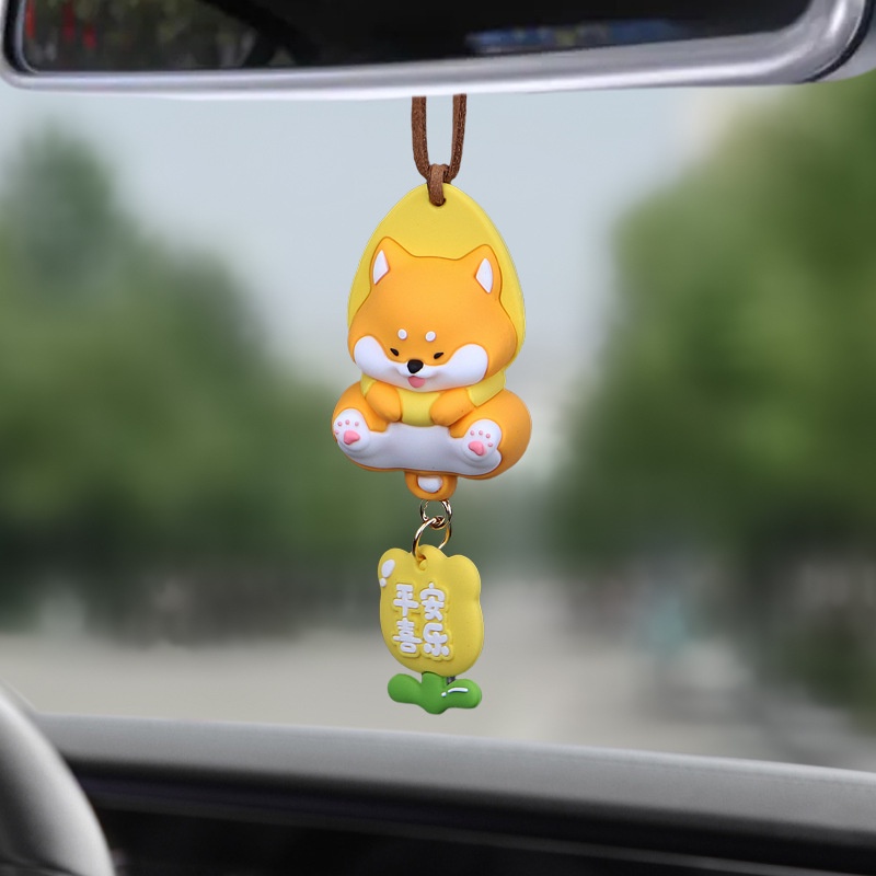 Móc treo ô tô điện thoại chó Shiba nhiều màu sắc biểu cảm đáng yêu dễ thương, quà tặng bạn bè người thân - Ráp